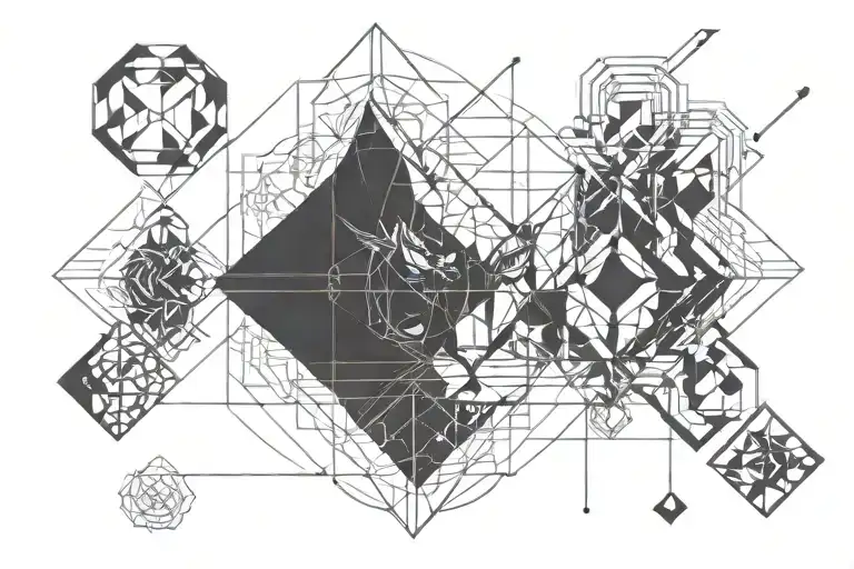 Funny metalhead cat tattoo design idea