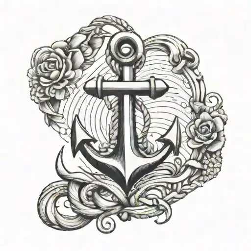 anchor , with always and forever  tattoo design idea