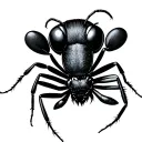 ant biting animated skin tattoo design idea
