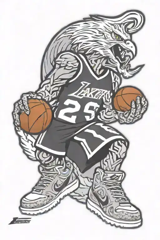 Lakers basketball eagles football dodgers baseball LA nike shoes legos tattoo design idea