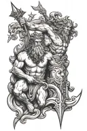 zeus y poseidon tattoo design idea