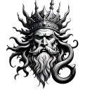 King Neptune tattoo design idea