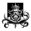 King Neptune tattoo design idea