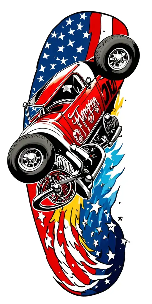 demo derby car tattoo design idea