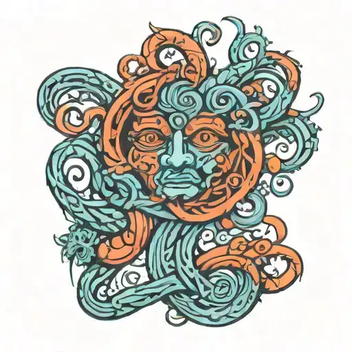ayahuasca vines intertwining tattoo design idea