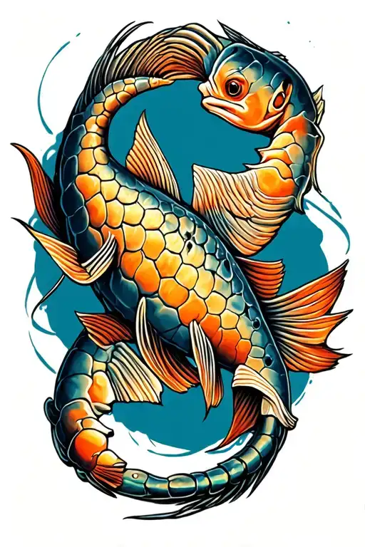 Pisces and Scorpio  tattoo design idea