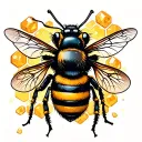 honeycomb bees and crystals  tattoo design idea