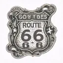 route 66 sign tattoo design idea