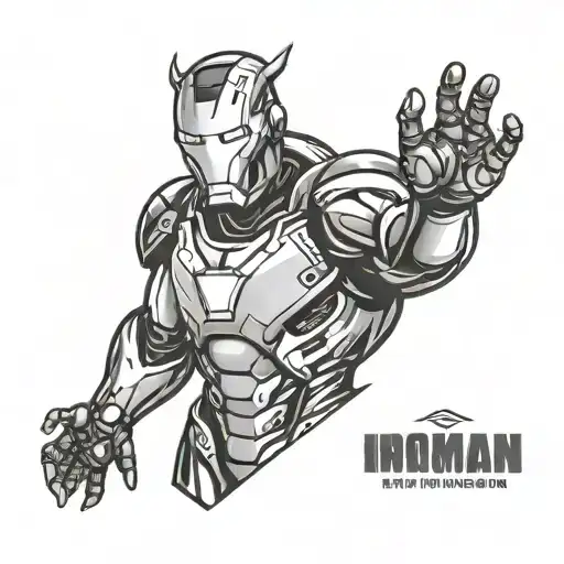 Ironman triathlon logo with bull tattoo design idea