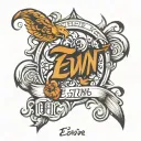 Edwin name written tattoo design idea