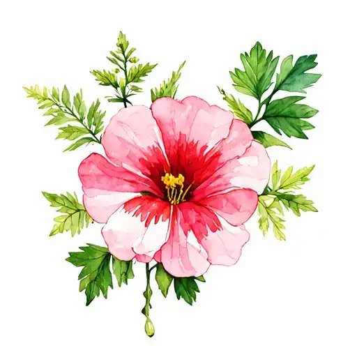 macutatum, geranium, hour flower, linden tree, parsley, christmas rose, winter cherry weeping willow chain anklet tattoo design idea