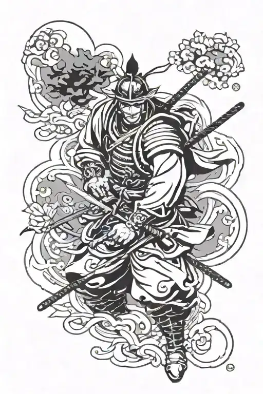 Samurai tattoo design idea