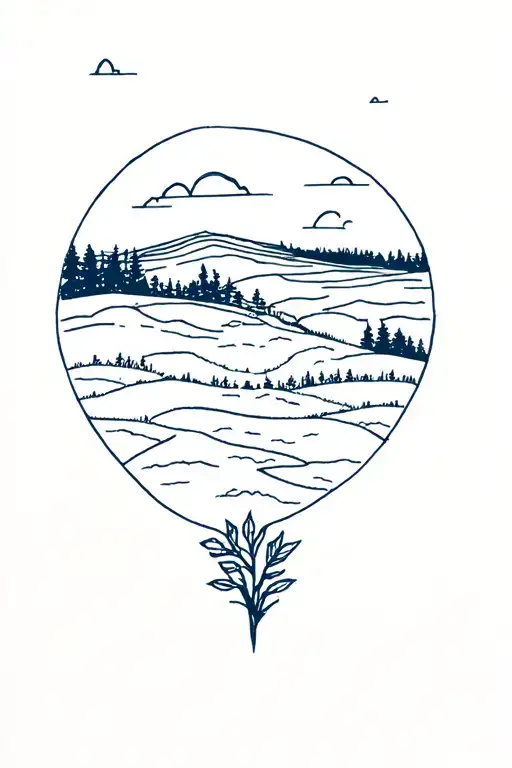 grenna bluegrass sweden scenery tattoo tattoo design idea