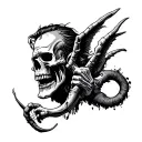 dead father acdc rip tattoo design idea