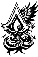 assasins creed logo tattoo design idea