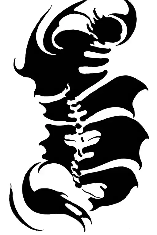 Spinal tattoo design idea