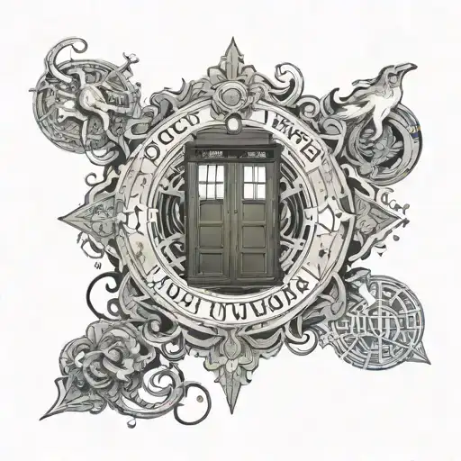 Doctor who, BTS logo merged together to create tattoo design idea