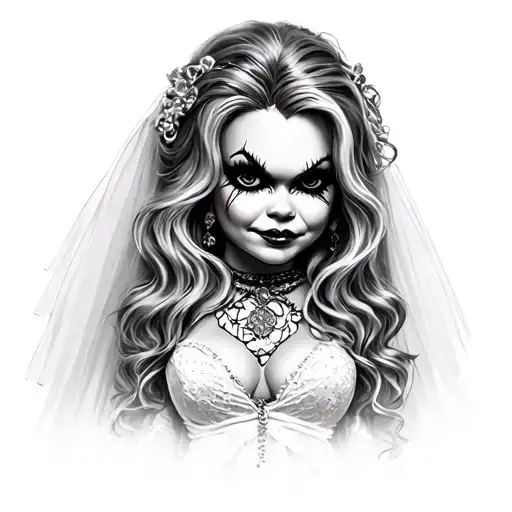 bride of chucky tattoo design idea