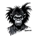 Gorillaz music band tattoo design idea