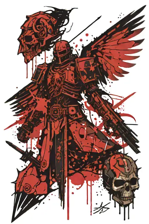 warhammer 40k sanguinius tattoo design idea