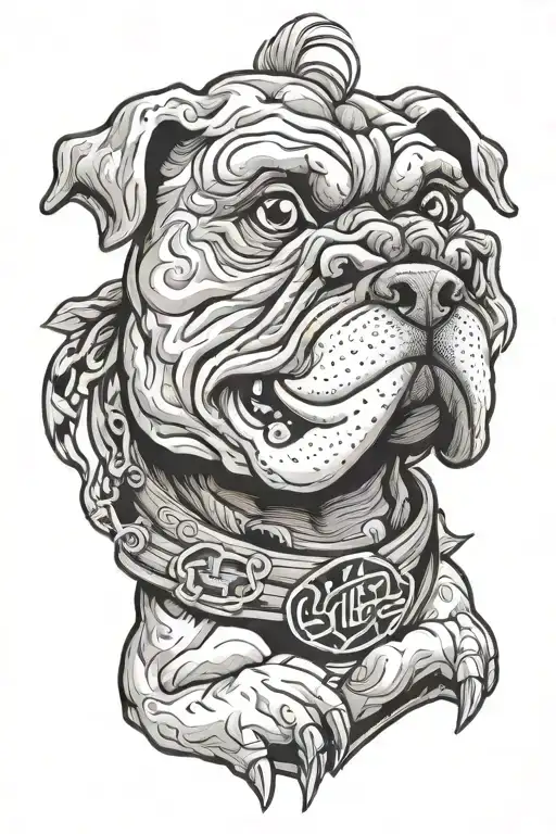 georgia bulldogs mascot, my world, my family tattoo design idea