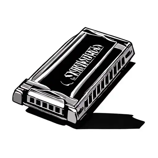 Harmonica tattoo design idea