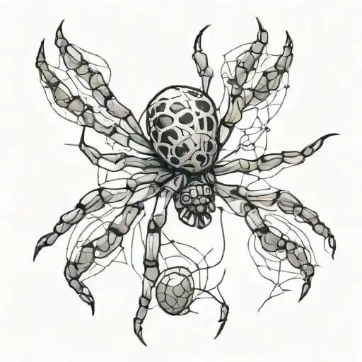 Here's a detailed breakdown to guide an AI image generation tool for your tattoo:  1. **Main Design (Spider and Placemen tattoo design idea