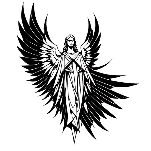 Archangel Gabriel tattoo design idea