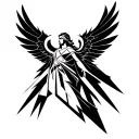 Archangel Gabriel tattoo design idea