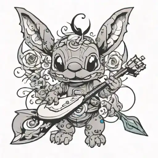 stich doing sup tattoo design idea