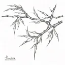 The branch with thorns is long tattoo design idea