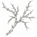 The branch with thorns is long tattoo design idea