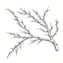 The branch with thorns is long tattoo design idea