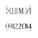 09 12 2004 in roman numerals straight  tattoo design idea