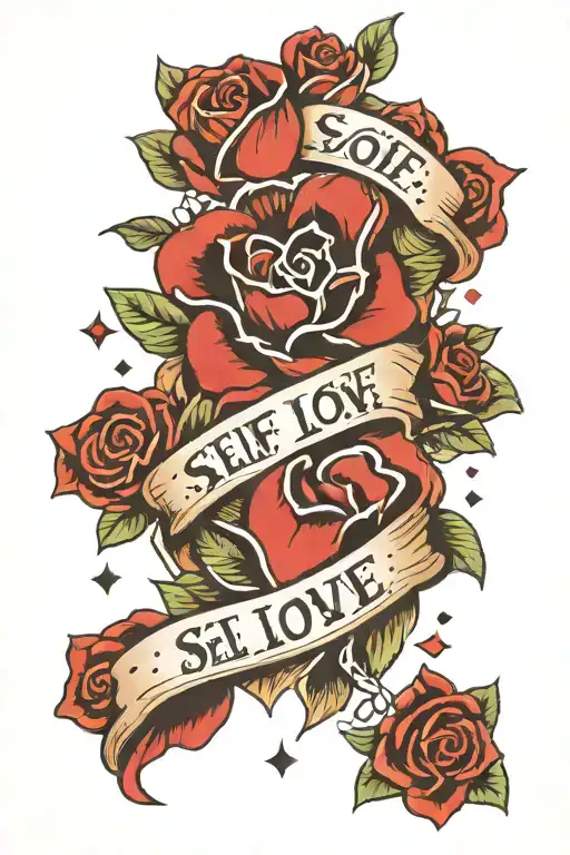 self love tattoo design idea