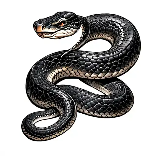 Copperhead Snake tattoo design idea