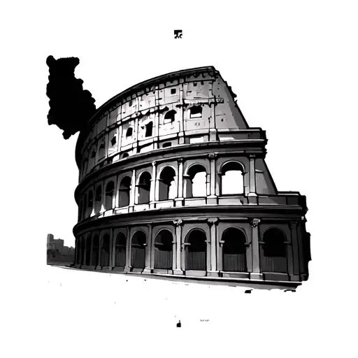 Colosseum tattoo design idea