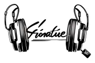 signature with headset headphones connected tattoo design idea