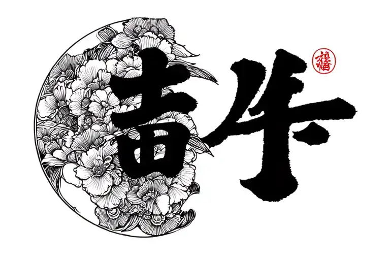 ikigai in Japanese letters tattoo design idea