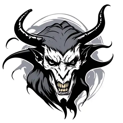 Black Devil tattoo design idea