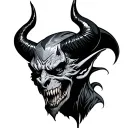Black Devil tattoo design idea