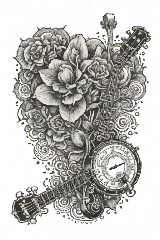 Banjo tattoo design idea