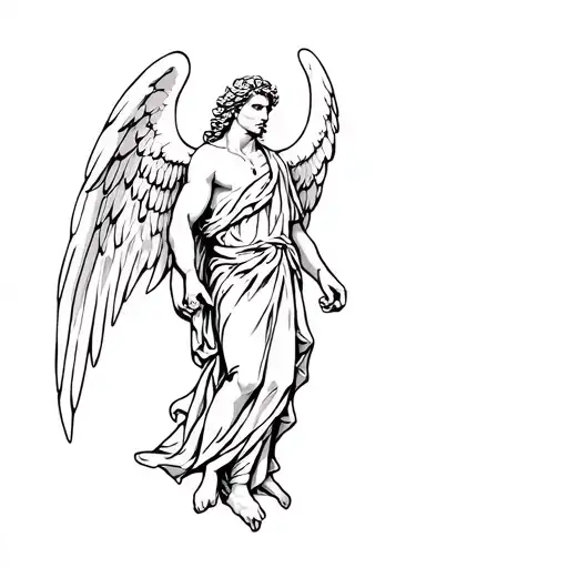 St. Michael archangel tattoo design idea