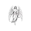 St. Michael archangel tattoo design idea