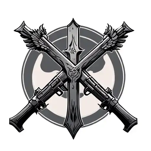 Battlefield Cross tattoo design idea