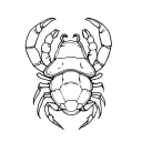 A hermit crab wearing a bagpack tattoo design idea