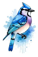 bluejay silhouette with the word tattoo design idea