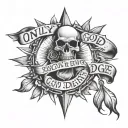 only god can judge me tattoo design idea