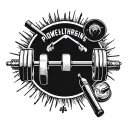 An intricate design incorporating school supplies and powerlifting equipment tattoo design idea