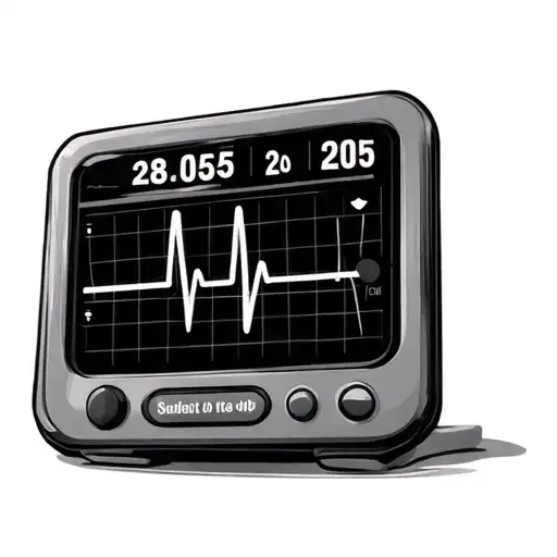 heartbeat monitor with a flatline and the date 28-05-25 over the flatline tattoo design idea